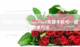 微信小程序uni-app+vue3实现手机号一键登录方法