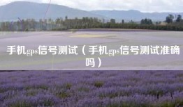 手机gps信号测试（手机gps信号测试准确吗）