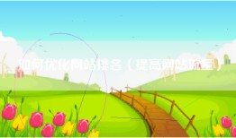 如何优化网站排名（提高网站流量）