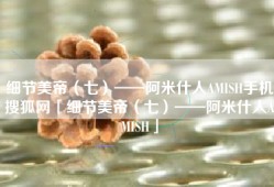 细节美帝（七）——阿米什人AMISH手机搜狐网「细节美帝（七）——阿米什人AMISH」