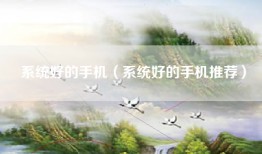 系统好的手机（系统好的手机推荐）