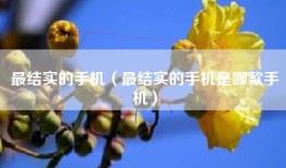 最结实的手机（最结实的手机是哪款手机）