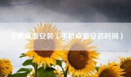 手机桌面安装（手机桌面安装时间）