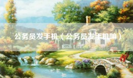 公务员发手机（公务员发手机嘛）