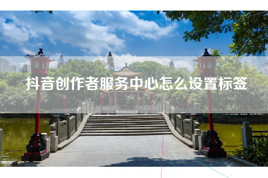 抖音创作者服务中心怎么设置标签