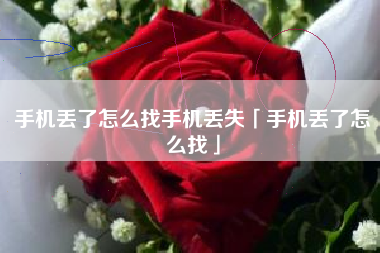手机丢了怎么找手机丢失「手机丢了怎么找」